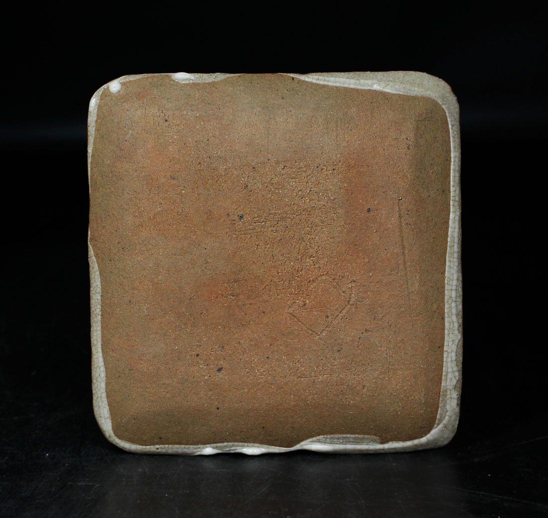 魯山人志野芒絵四方皿