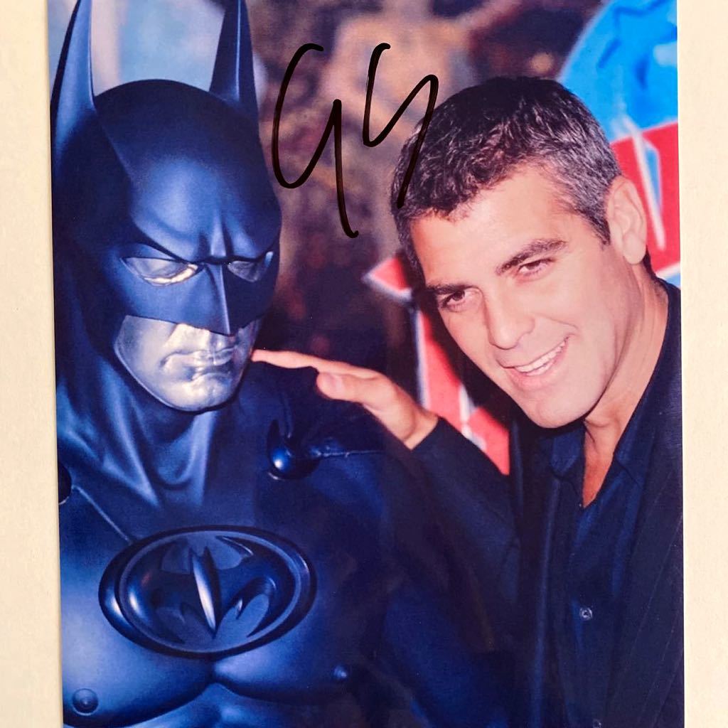 ジョージクルーニーとレニー・ゼルウィガー直筆サイン入り超大型写真