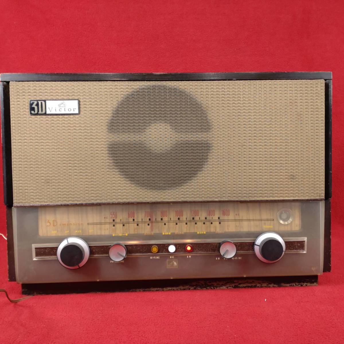 Victor ビクター 真空管ラジオ F-221 昭和レトロ FM⁄AM受信確認済み