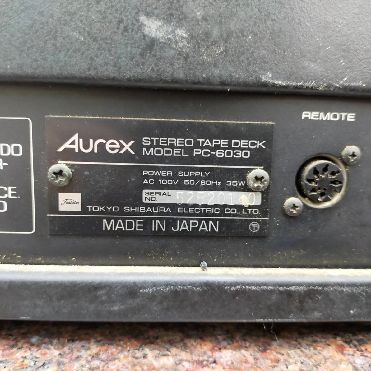 P532☆【ジャンク】Aurex オーレックス PC-6030 カセットデッキ(一般
