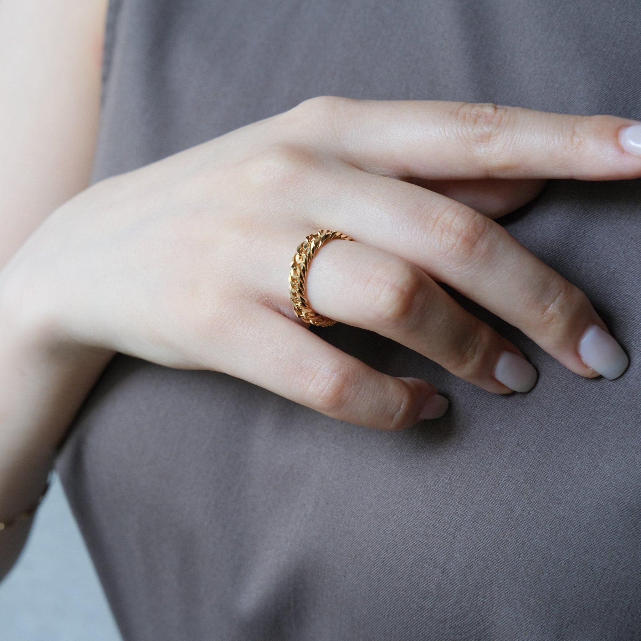 18Kトリプル12面喜平リング | aucentic(オーセンティック)