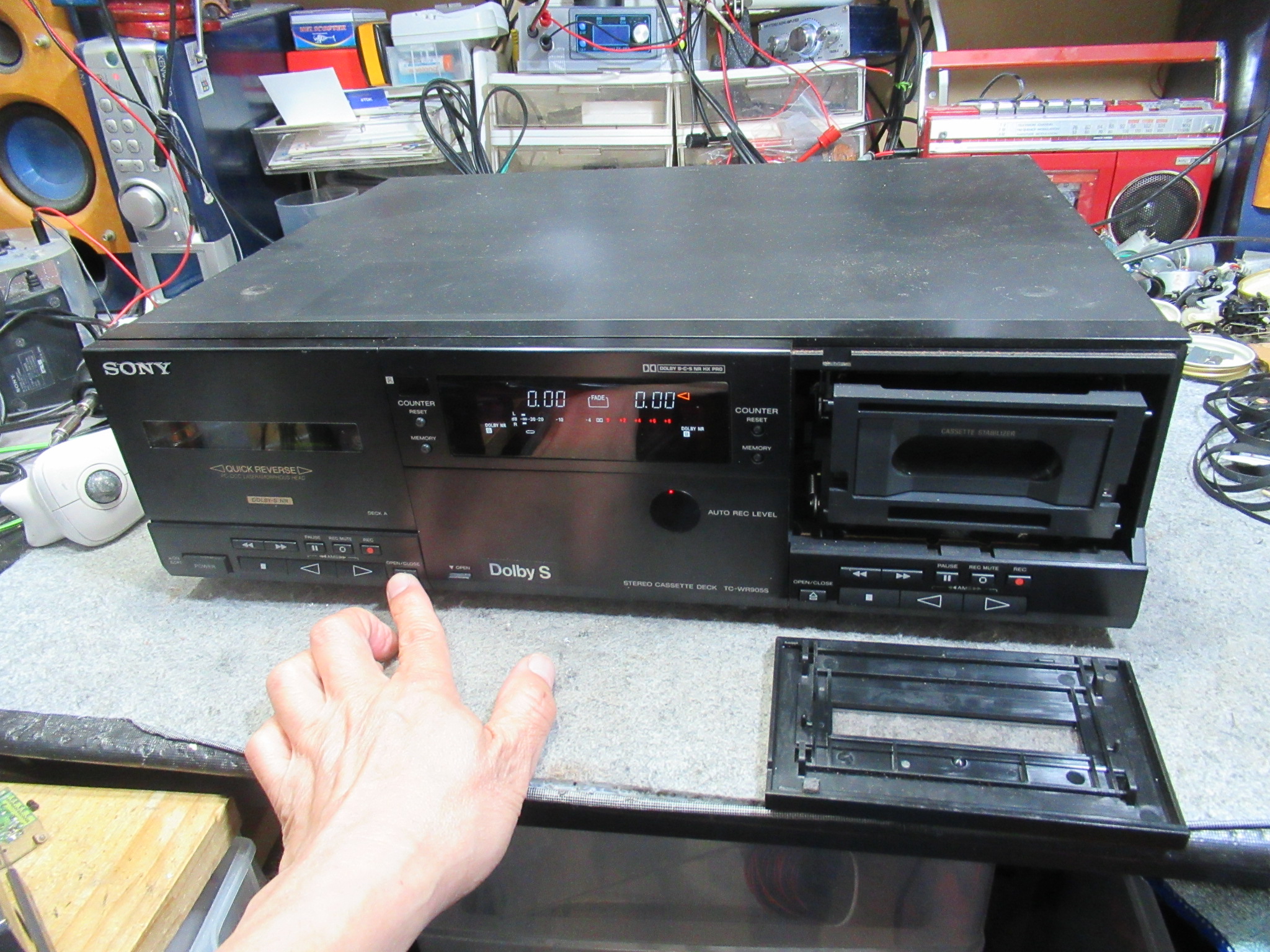 ジャンク SONY TC-WR905S 4カセット 2チャンネル ダブルカセットデッキ