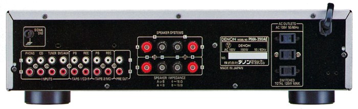 DENON PMA-390AE Specifications Denon / Den On