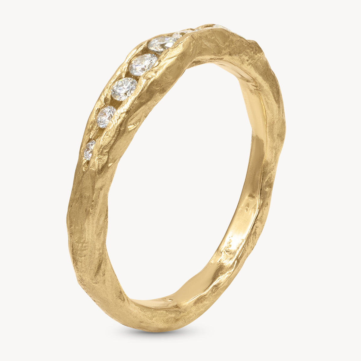 Emily Nixon Crested Half Channel Ring in 18K Yellow Gold | Audry Rose