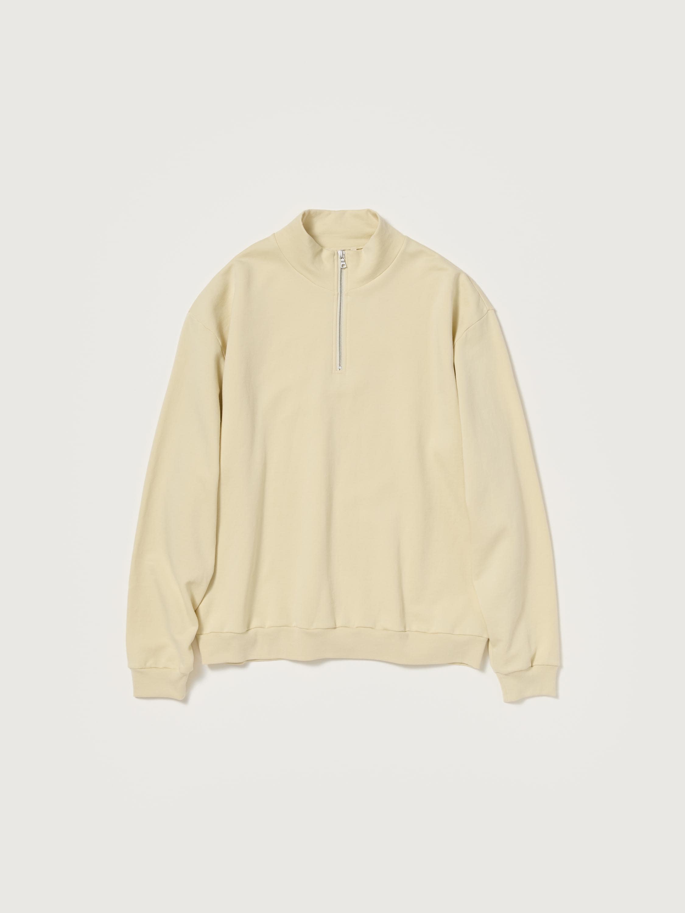 ELASTIC HIGH GAUGE SWEAT HALF ZIP P/O - AURALEE Official Website