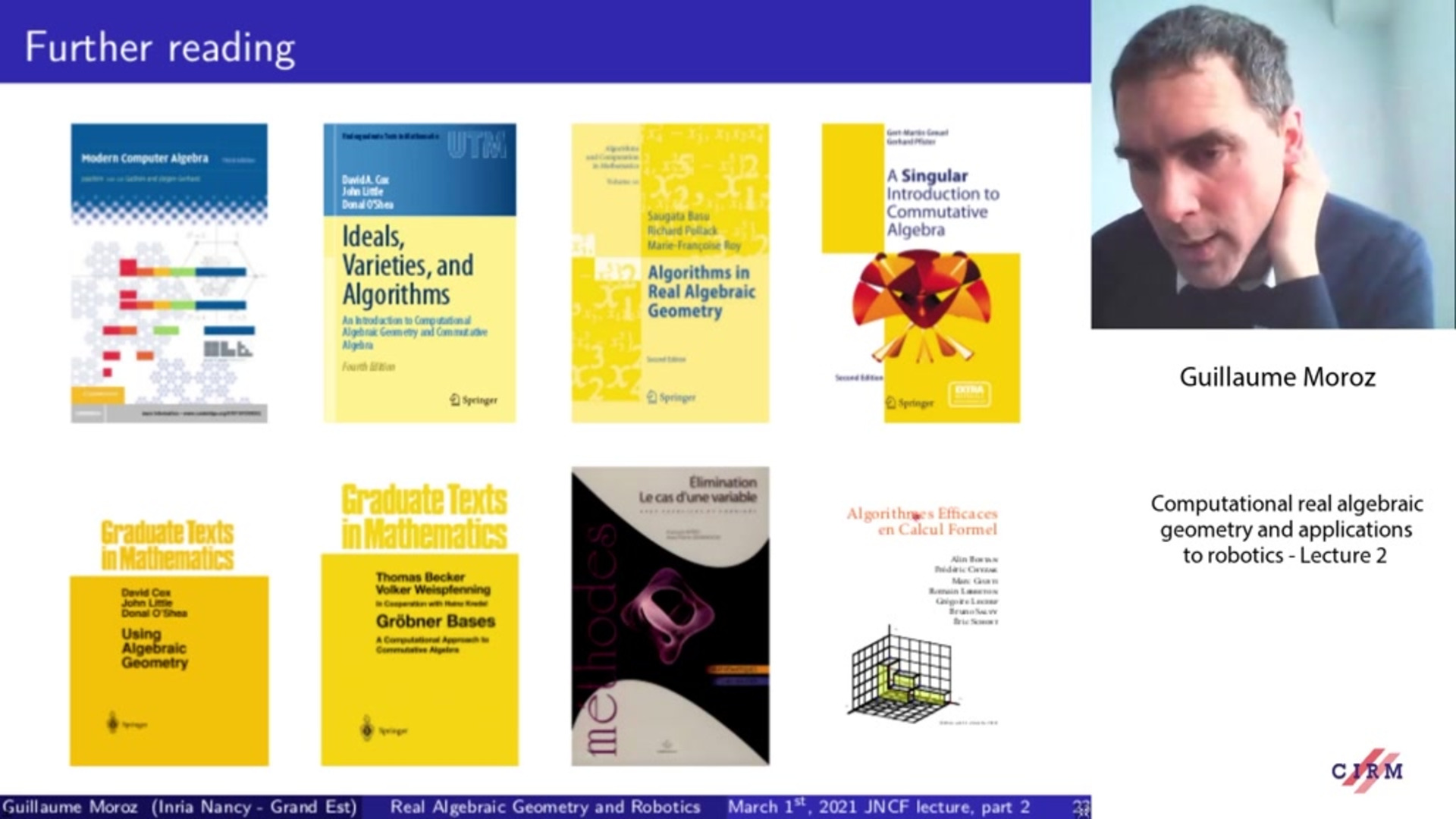 Computational real algebraic geometry and applications to robotics