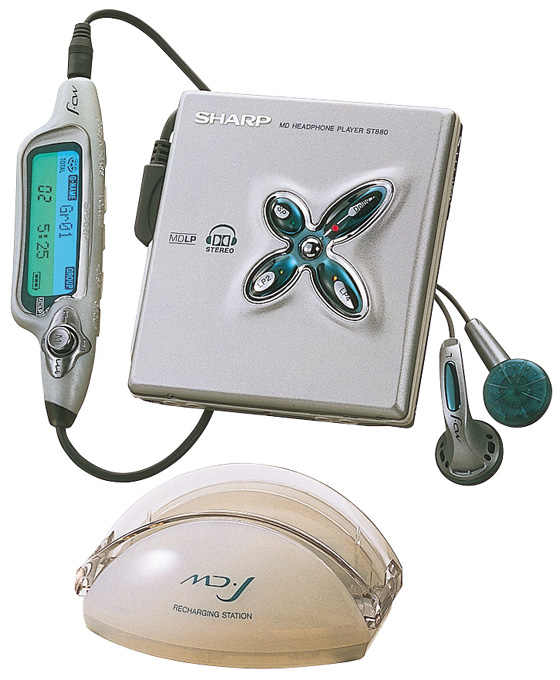 シャープSHARP MD プレイヤー MD-DS77-R SHARP シャープ ポータブル MD