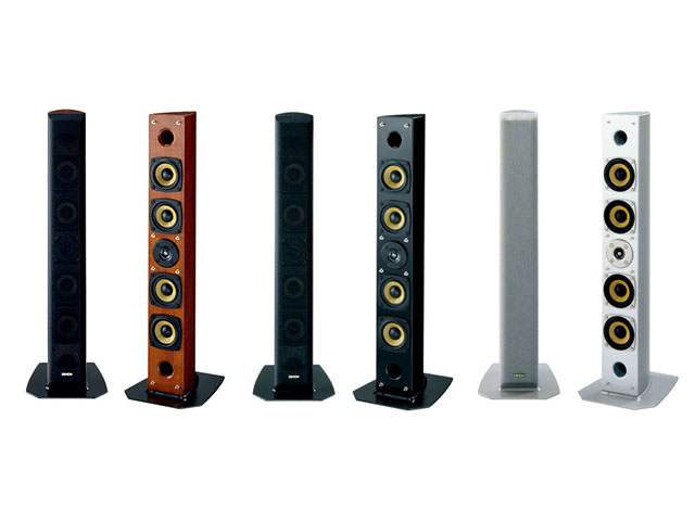 デノン、デザインをAVラックと合わせたスピーカーシステム