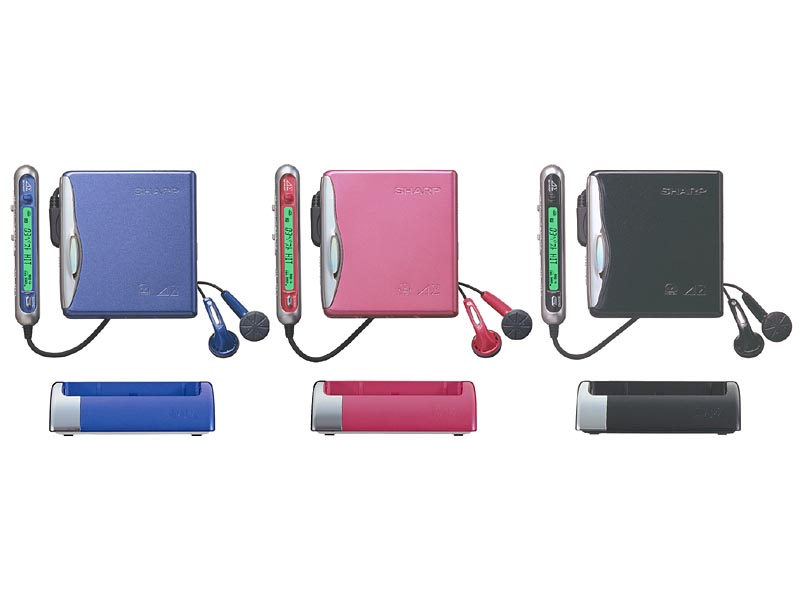 シャープ、新1ビットデジタルアンプ採用のポータブルMDプレーヤー