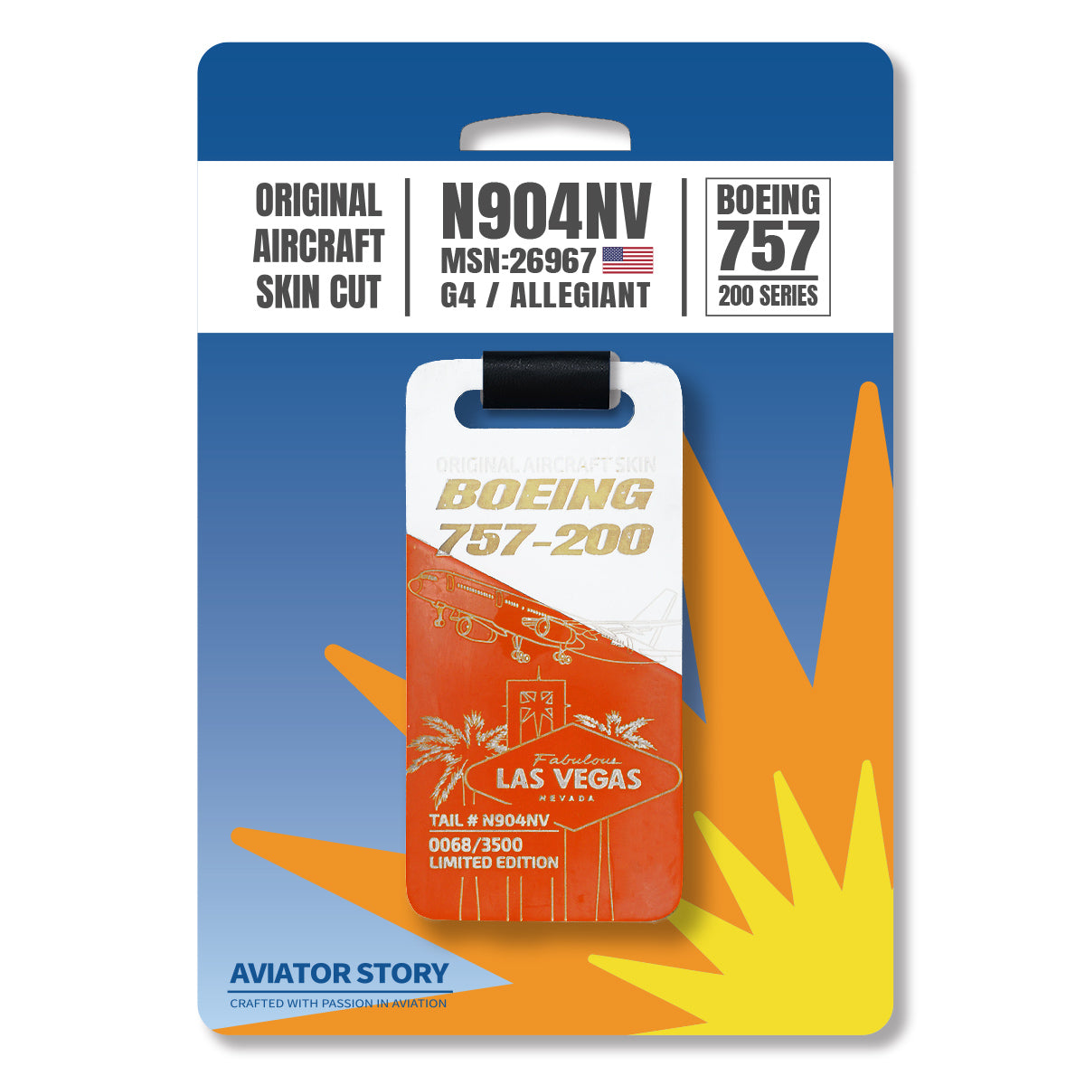 Allegiant Boeing 757 Plane Skin Tag N904NV – Aviator Story