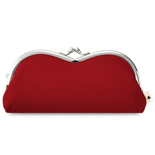 在庫商品】山型がま口メガネケース【帆布・無地】 [M便 9/10] | がま口