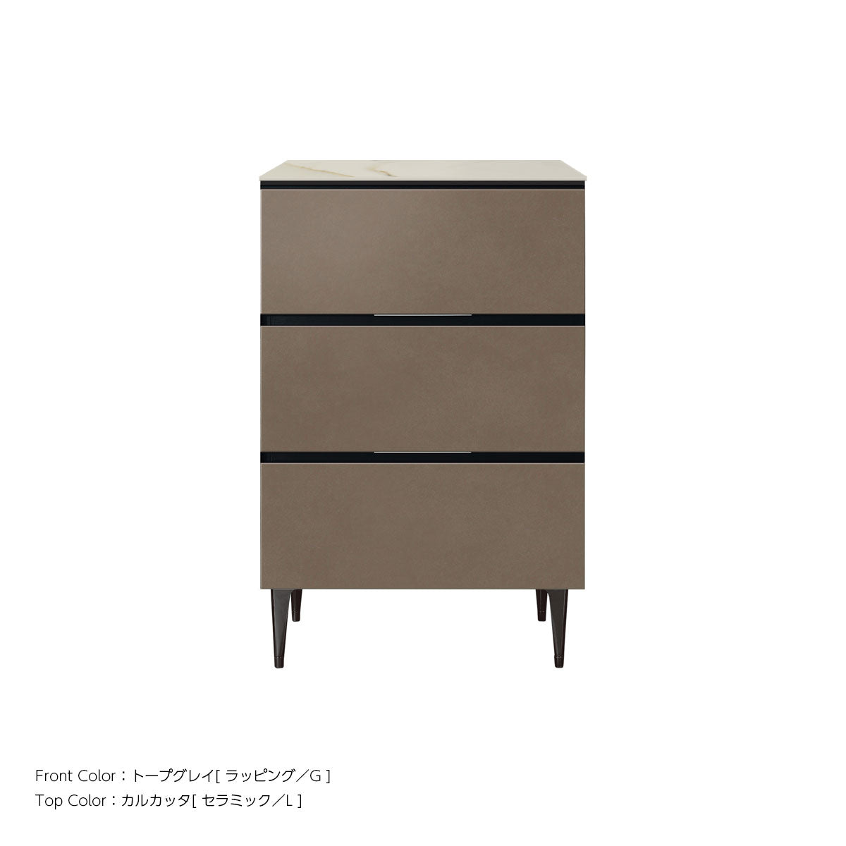 綾野製作所 ゼノノワール 幅60cm サイドボード 引出し セラミック天板