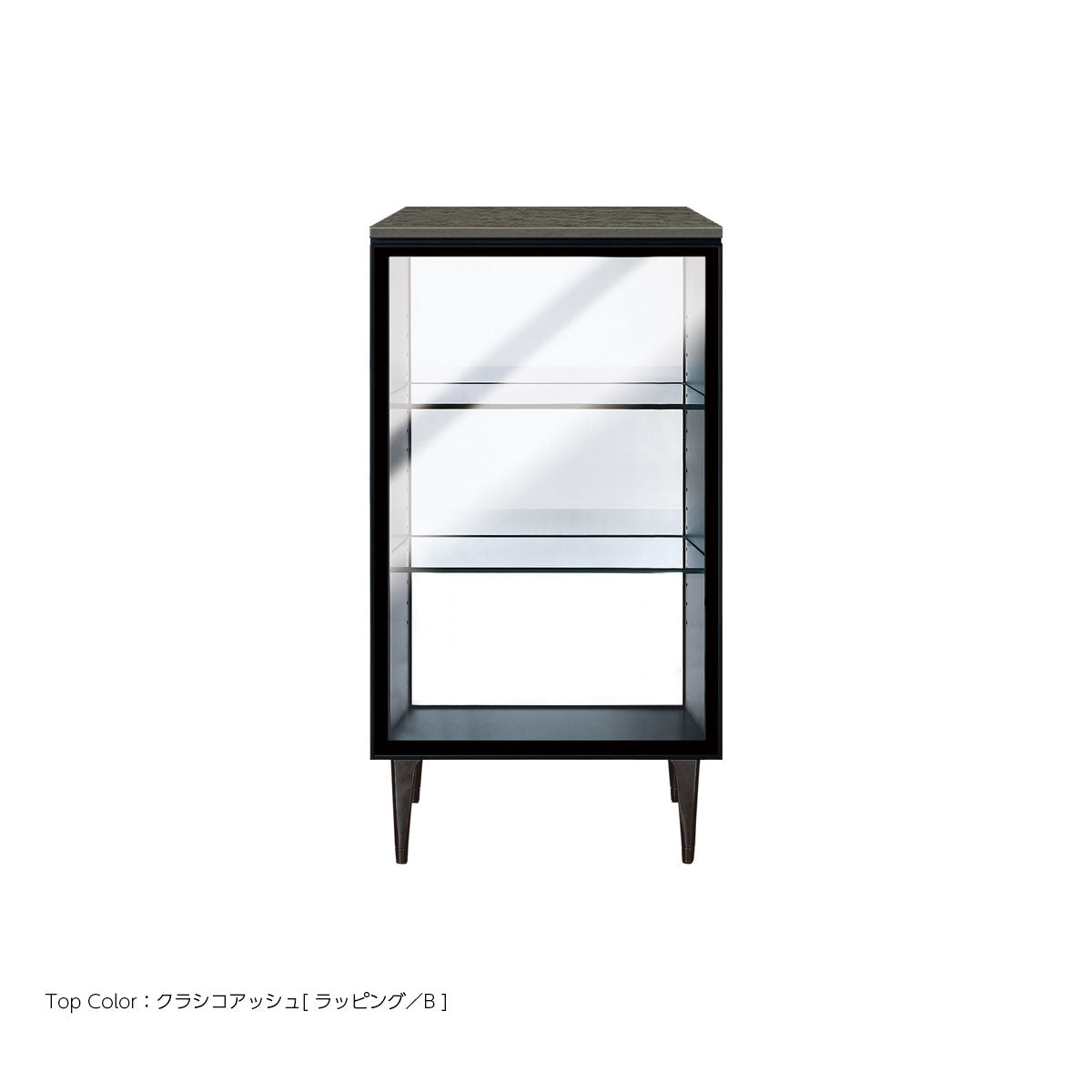 綾野製作所 ゼノノワール 幅50cm サイドボード ガラス扉 ラッピング天