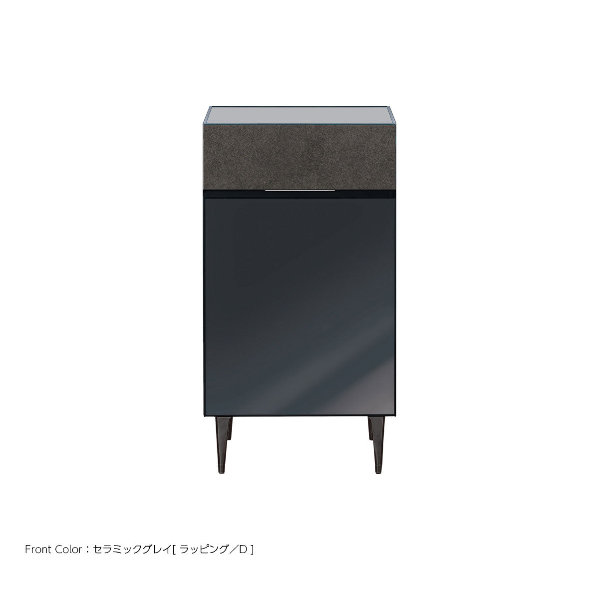 綾野製作所 ゼノノワール 幅50cm 80cm サイドボード ガラス扉 引出し