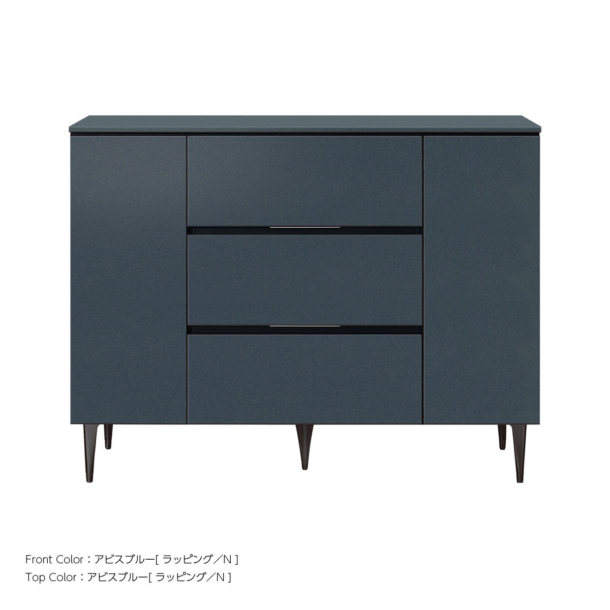 綾野製作所 ゼノノワール 幅80cm 120cm サイドボード 板扉 引出し