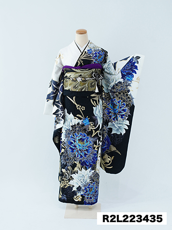 振袖】黒/紫・ﾊﾞﾗ | 二十歳振袖館Az