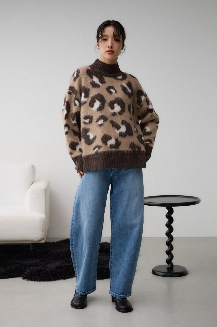 レオパートジャガードニットトップス｜WOMEN｜250HAC70-544I｜AZUL BY