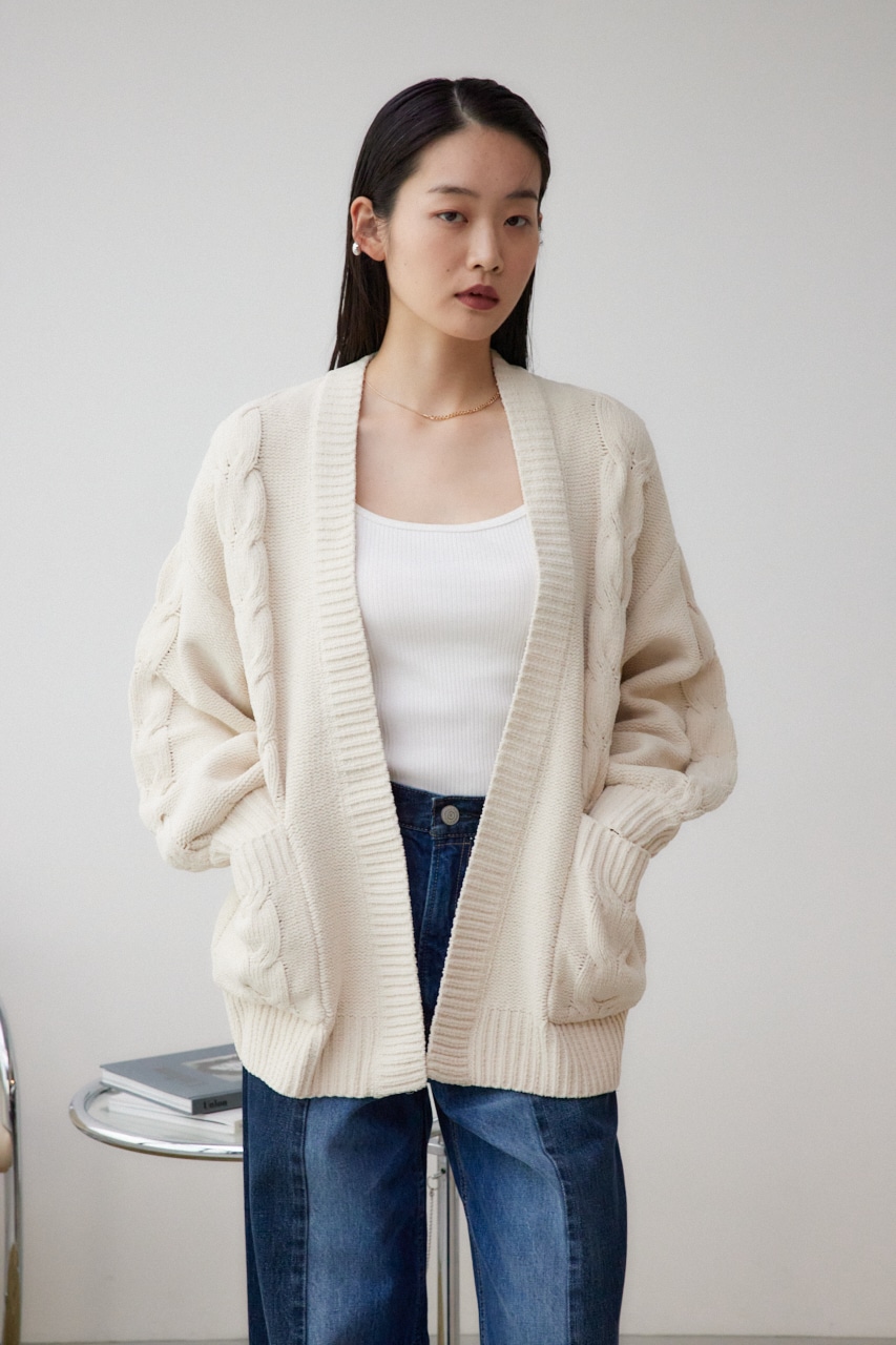 モチャ&チャコ 45R Badou-R ウールカーディガン ショールカーディガン