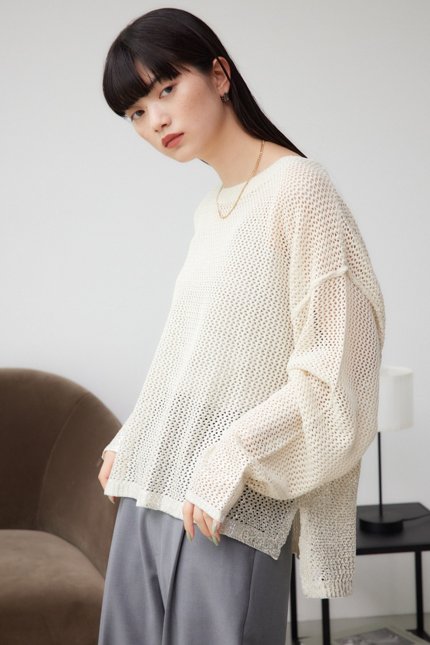 ハクプリントメッシュニット｜WOMEN｜250HAG70-300H｜AZUL BY MOUSSY