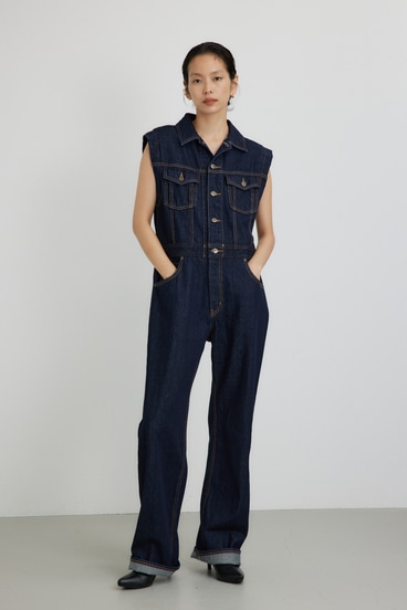 PLUS】2WAYデニムジャンプスーツ｜WOMEN｜250HAP13-183I｜AZUL BY