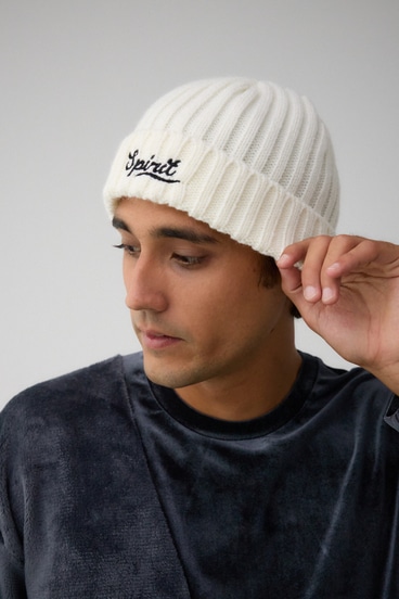 ロゴ刺繍リブニットワッチ｜MEN｜251HAB56-236I｜AZUL BY MOUSSY