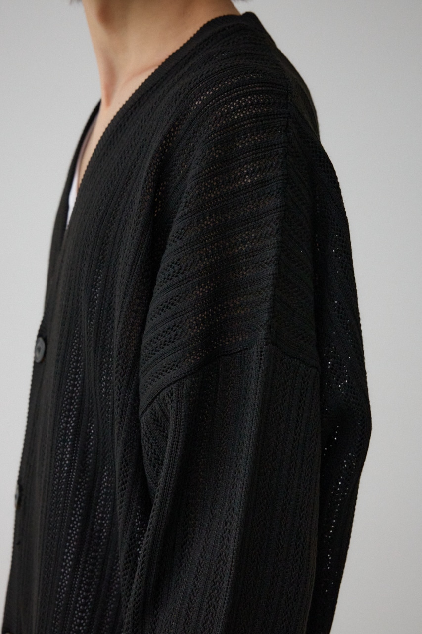 クロシェフラワーニットカーディガン｜MEN｜251HAT70-046G｜AZUL BY