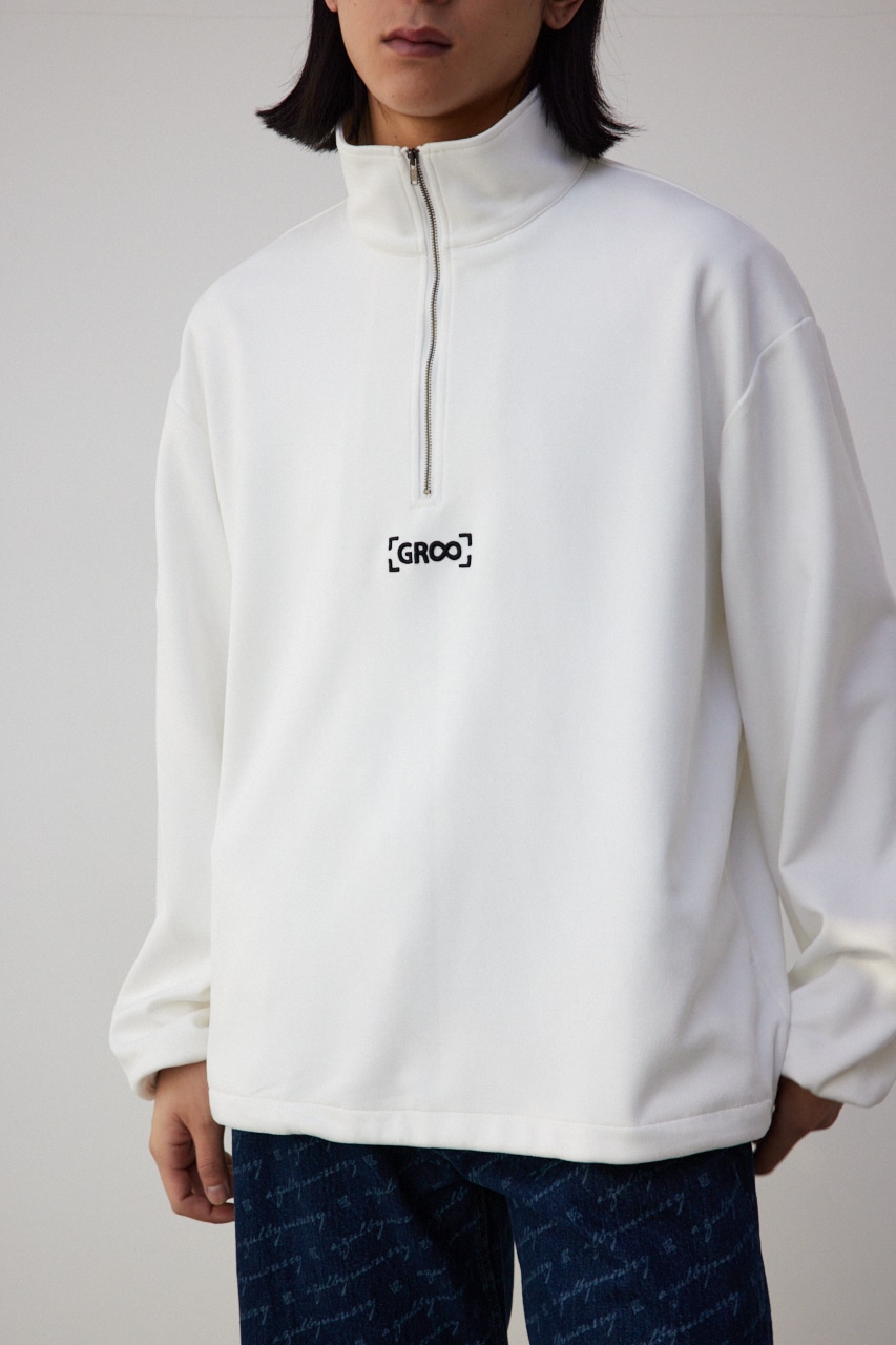 ワンポイント刺繍フェイクスウェードハーフジップ｜MEN｜251HST80-054C