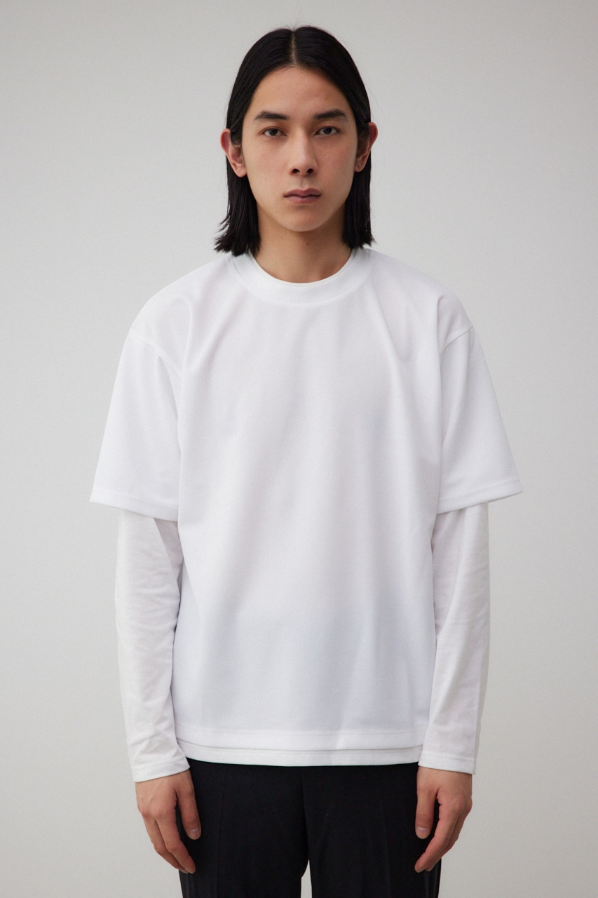 梨地レイヤードロングT｜MEN｜251HST80-234C｜AZUL BY MOUSSY