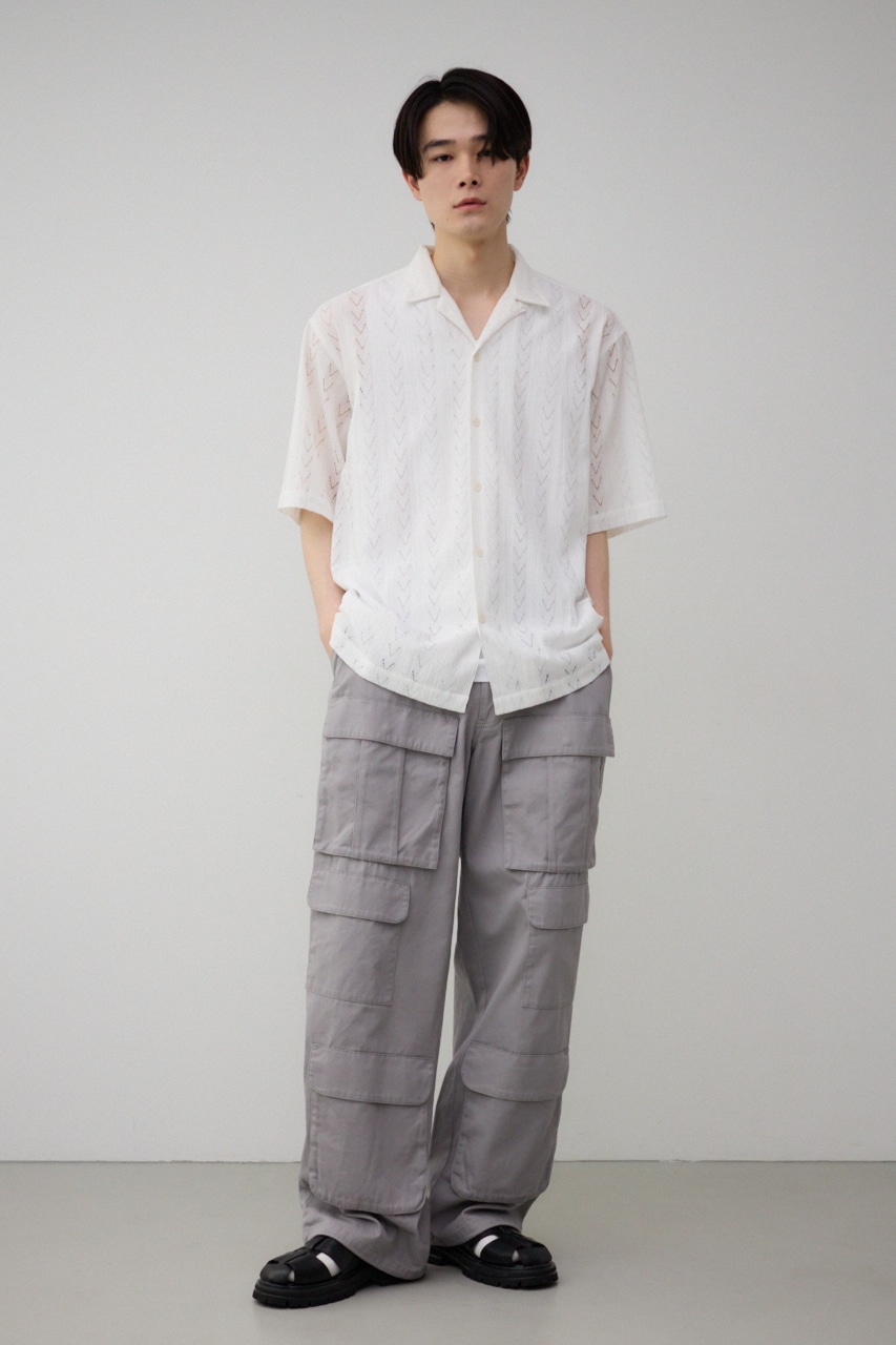 シアー開襟シャツ｜MEN｜251HST30-418E｜AZUL BY MOUSSY（アズールバイ