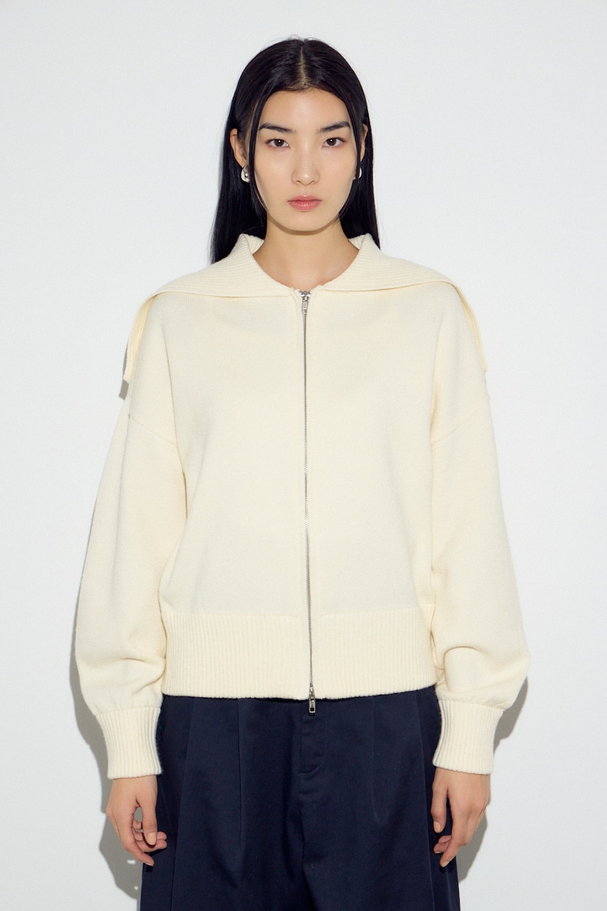 ダブルジップビッグカラーニット｜WOMEN｜250JSB70-0211｜AZUL BY