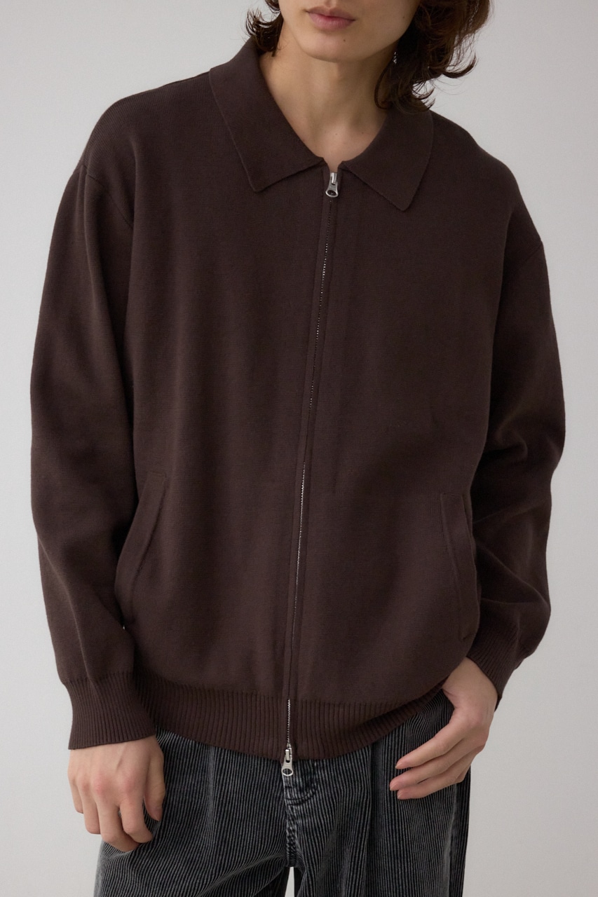 ジップアップ襟付きニットカーディガン｜MEN｜251JSB70-1941｜AZUL BY