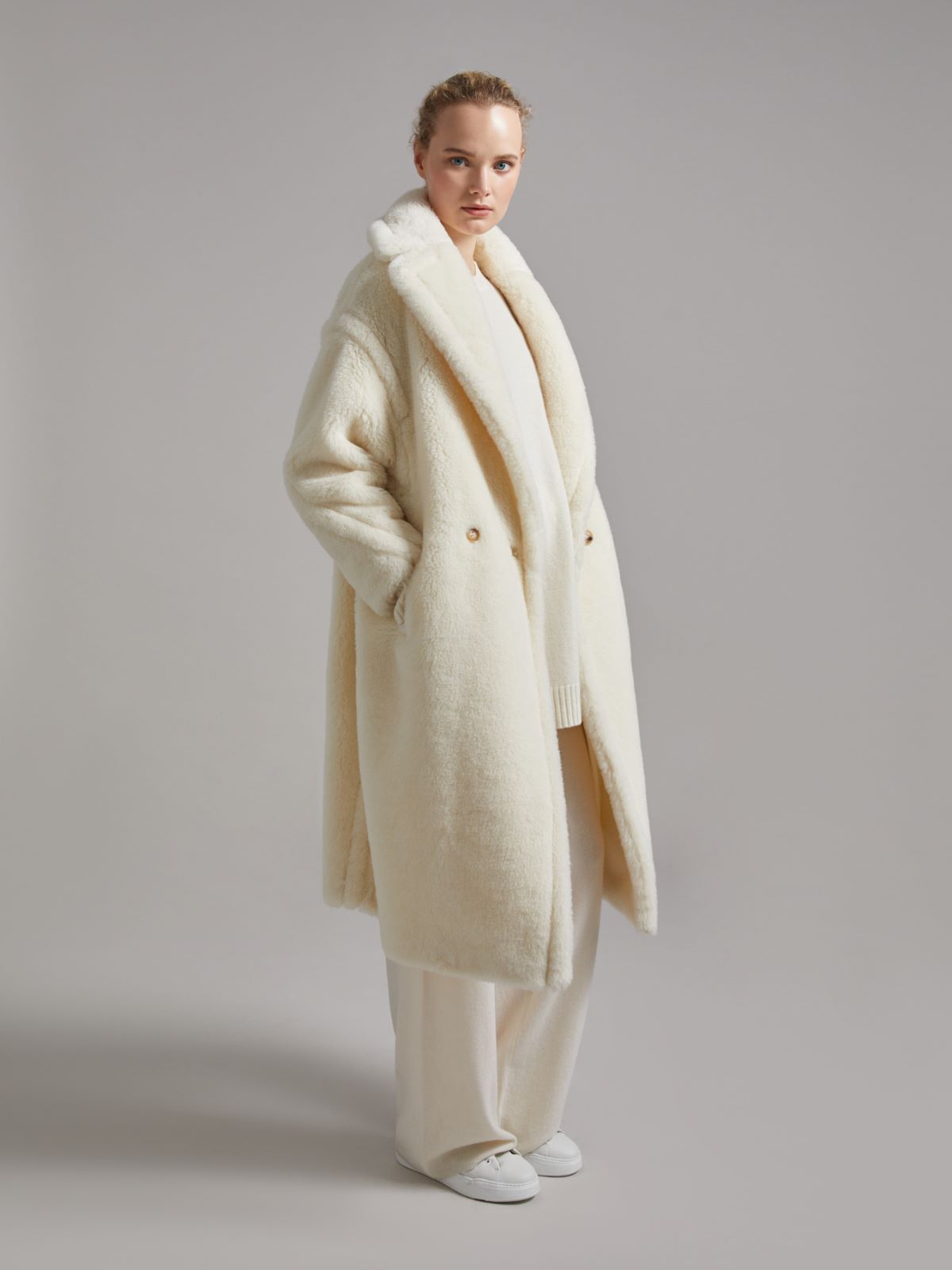 テッドガール] テディベア アイコン コート, white | Max Mara