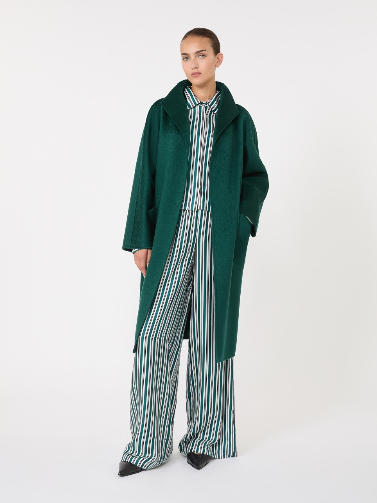 Midi cashmere cardigan coat, dark green | Max Mara
