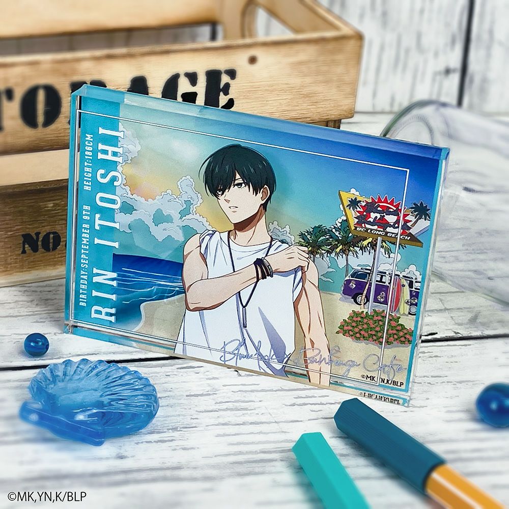 ブルーロック×文房具カフェ シーサイドフライヤーモチーフ 缶バッジ 糸