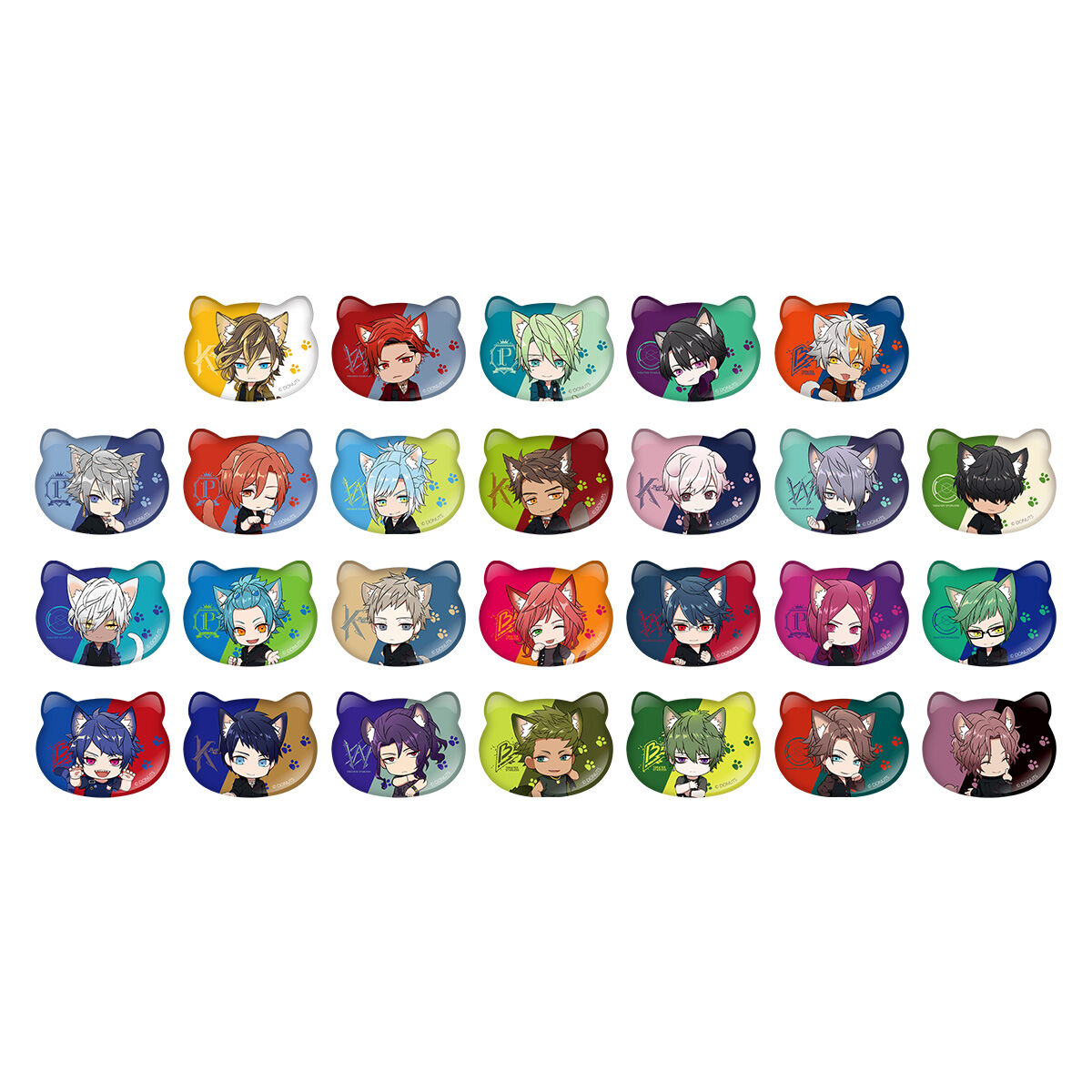 ブラックスター -Namja Starless- ねこ型缶バッジコレクション 5個