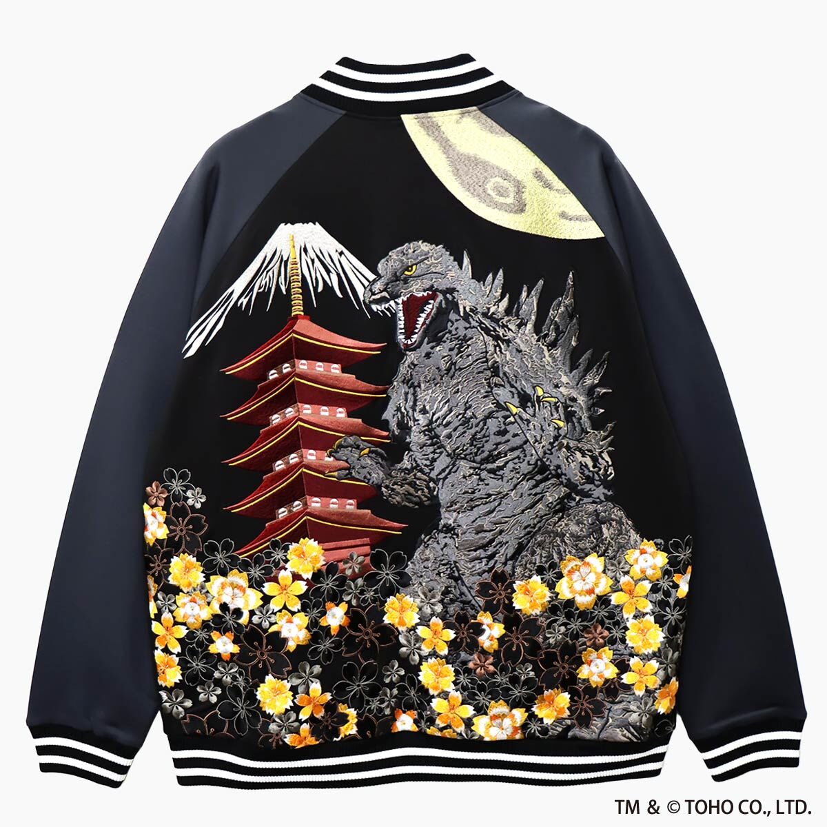 ゴジラ 錦nishiki 月下 ゴジラ 総刺繍 トラックジャージ | ゴジラ