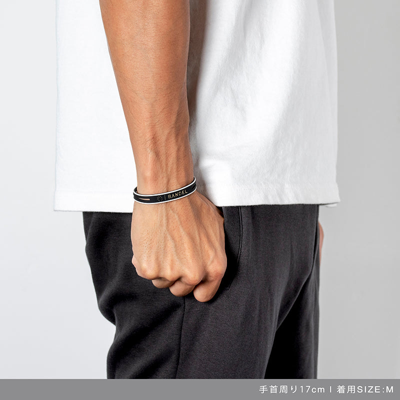 STRING METALLIC ストリング・メタリック Bracelet Black×Gold