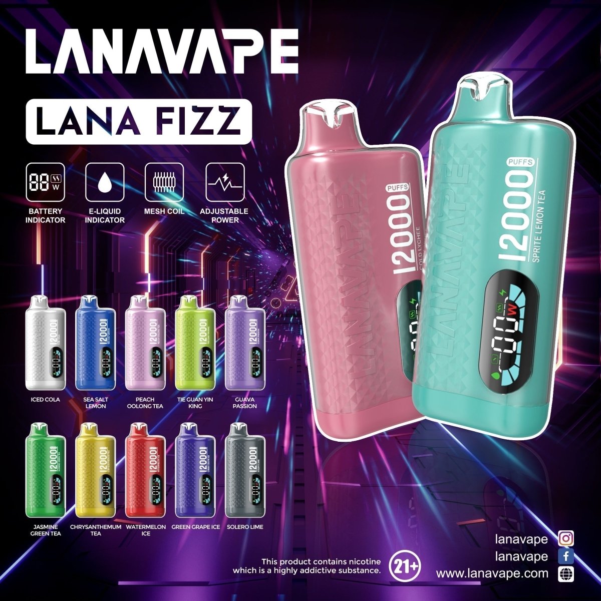 Lana Fizz 12K シーソルトレモン味 | BandVape