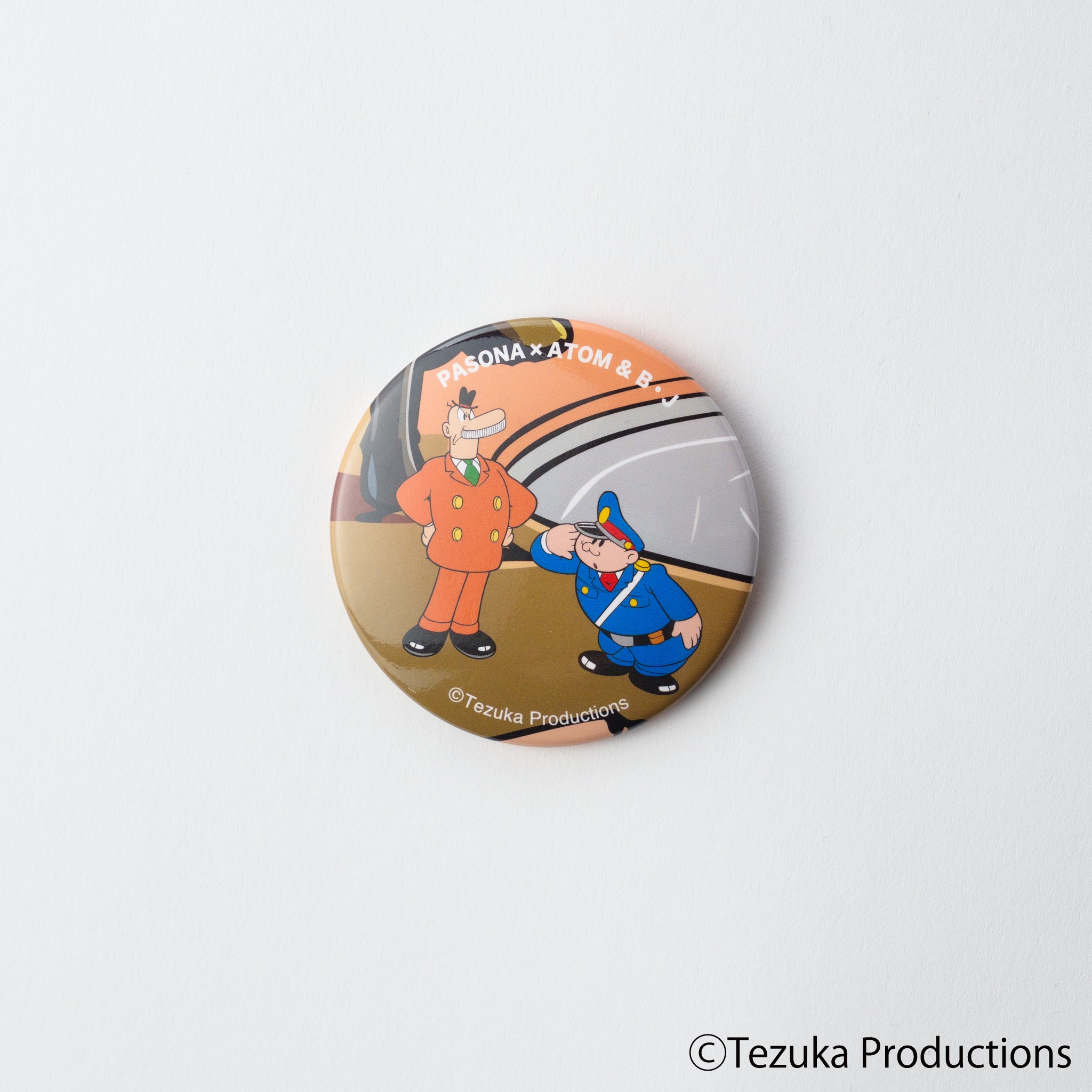 缶バッジ 田鷲警部＆中村課長 PASONA×ATOM & B・J