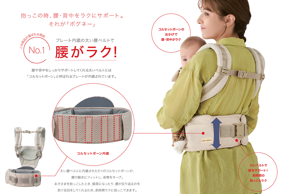 ミキハウス×ポグネー ヒップシートキャリア｜ミキハウス 妊娠・出産