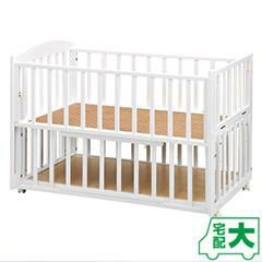 ツーオープンベッド b-side（ビーサイド）【ホワイト】 | ベビーベッド