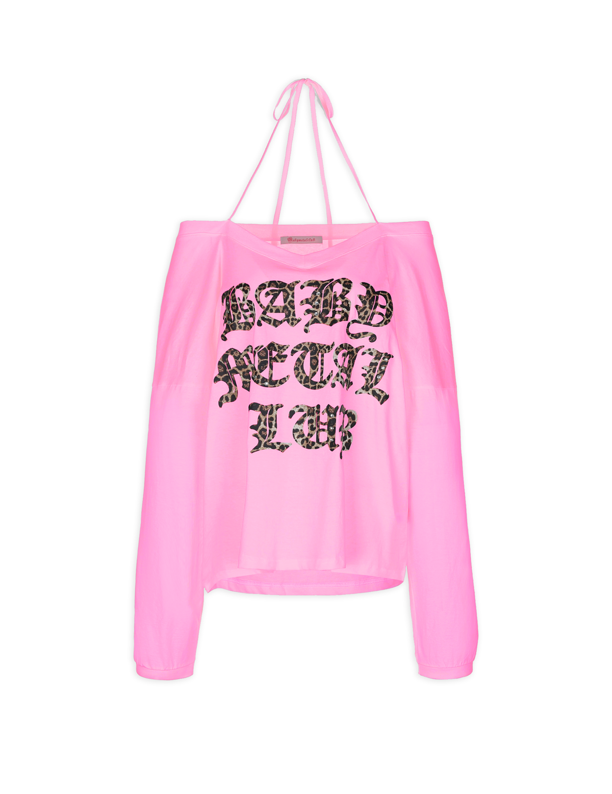 Leopard logo string tee (black) – Babymetalclub Japan