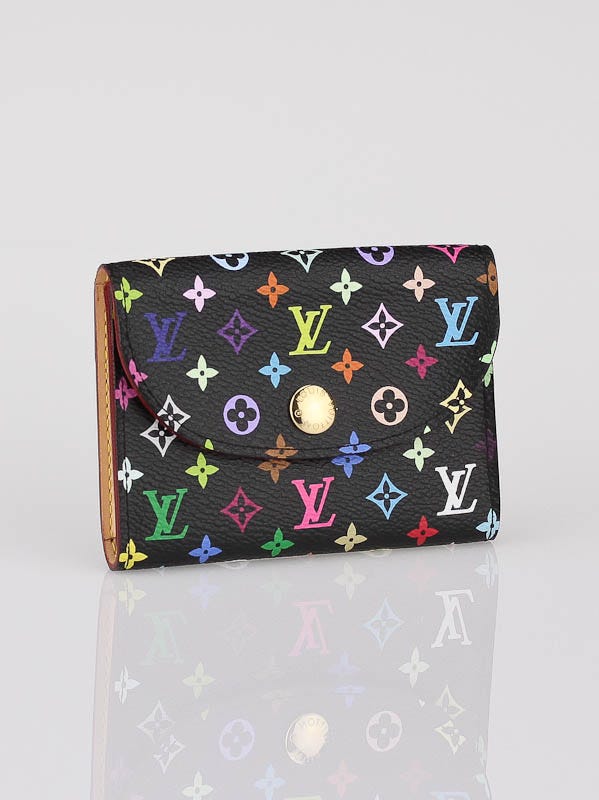 Louis Vuitton Black Monogram Multicolor Business Card Holder