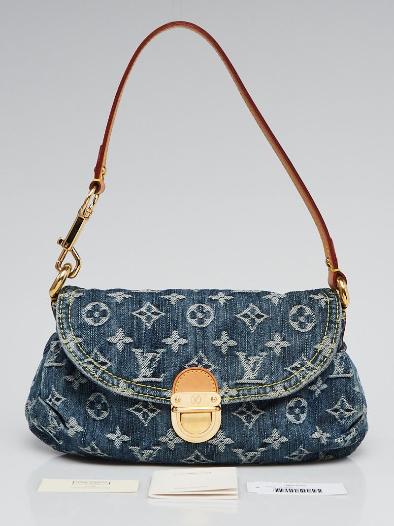 Louis Vuitton Blue Monogram Denim Mini Pleaty Bag | Yoogi's Closet