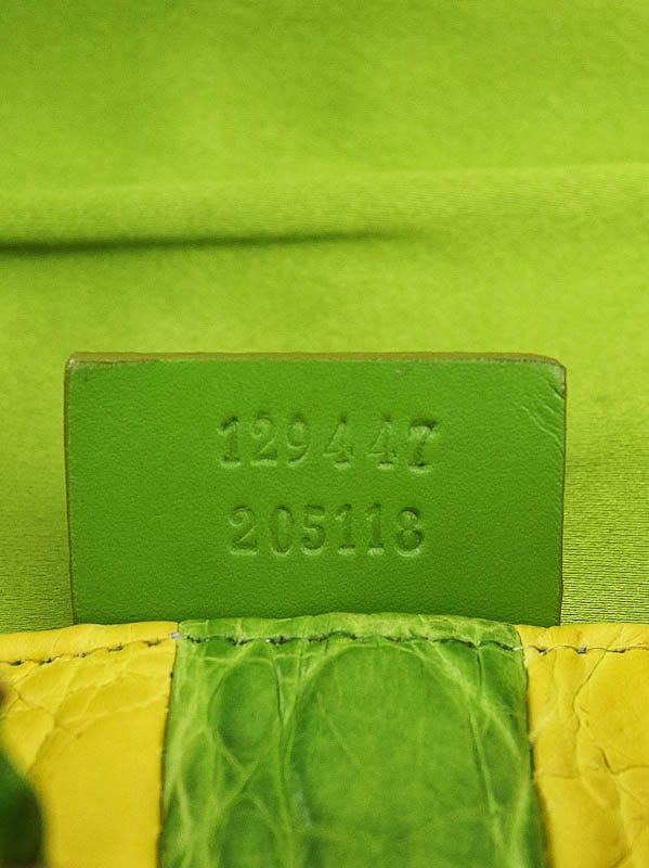 Gucci Limited Edition Beige GG Canvas Croc Embossed Tom Ford Snake