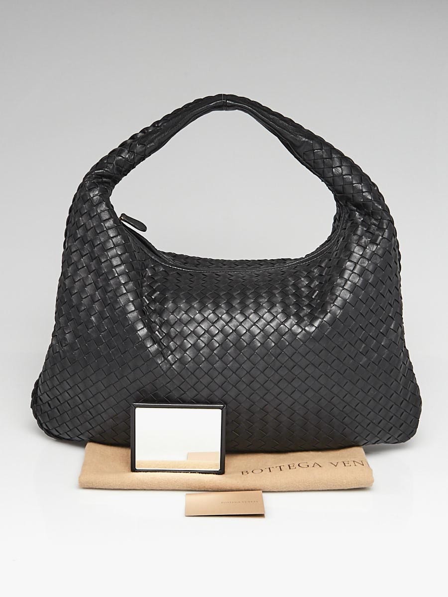 Bottega Veneta Black Intrecciato Woven Nappa Leather Large Veneta