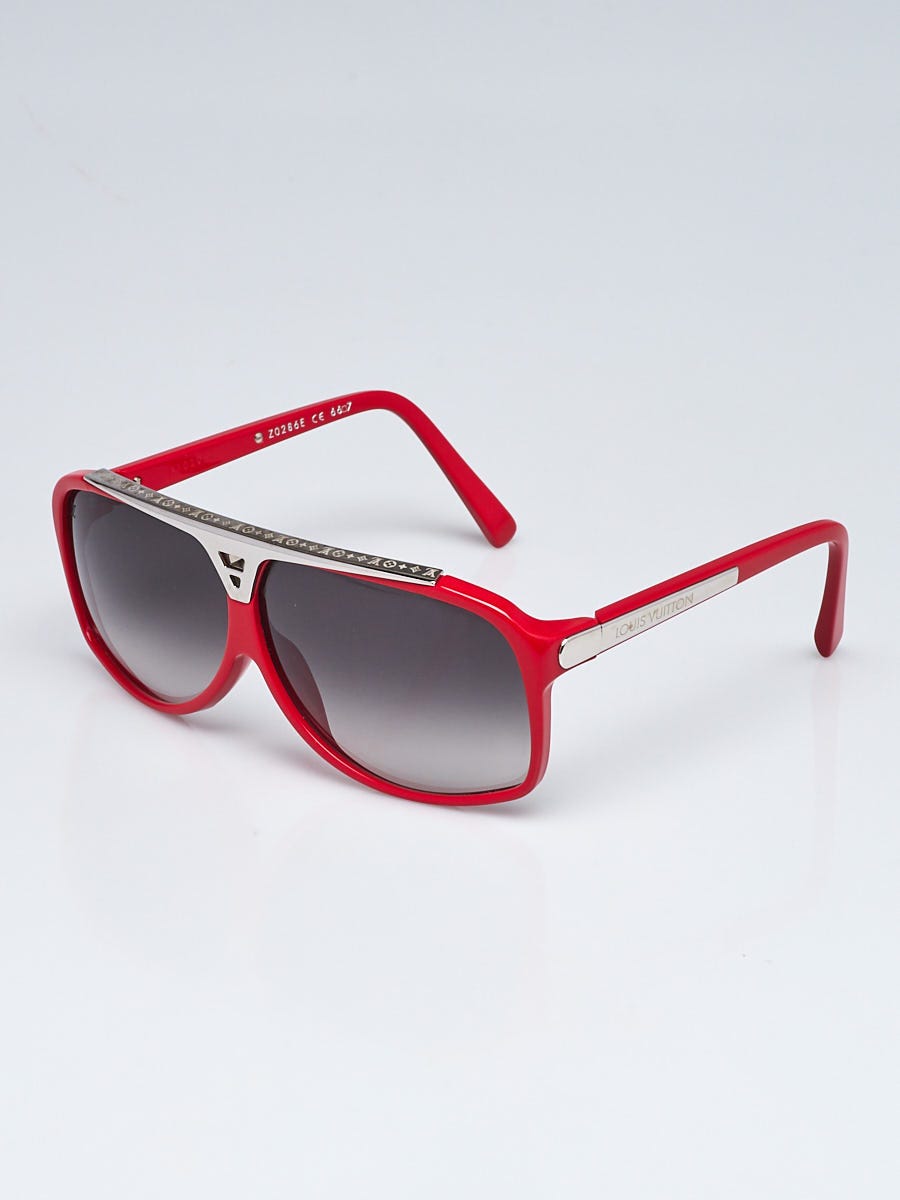 Louis Vuitton Red Acetate Frame Evidence Millionaire Sunglasses