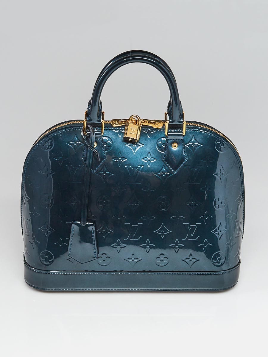 Louis Vuitton Blue Nuit Monogram Vernis Alma PM Bag | Yoogi's Closet
