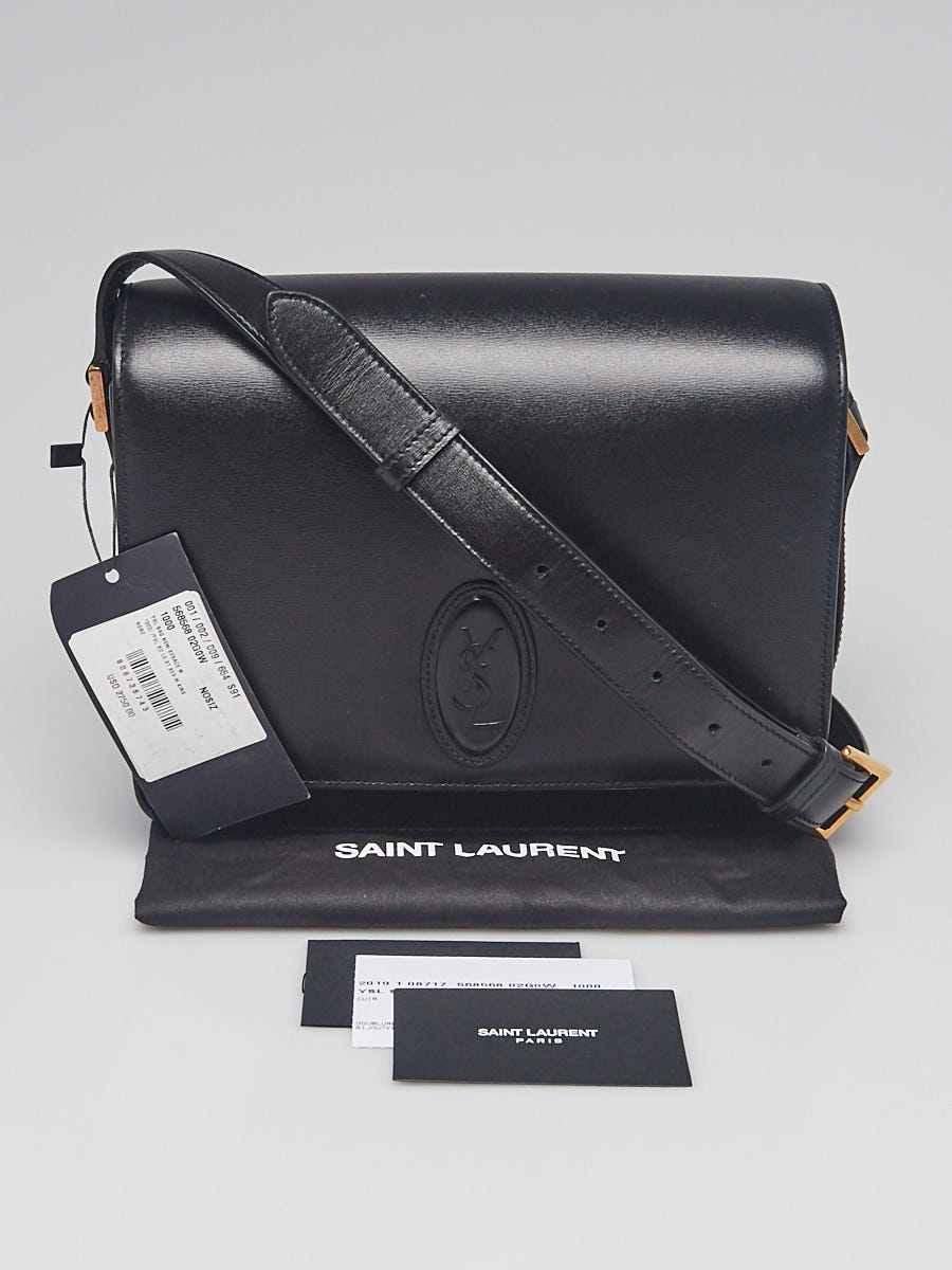 Yves Saint Laurent Black Leather Le 61 Saddle Shoulder Bag