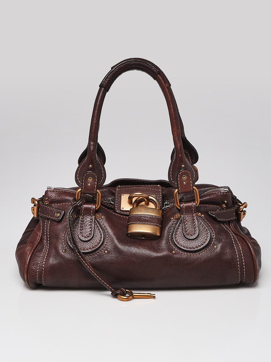 Chloe Chocolate Brown Leather Paddington Medium Satchel Bag